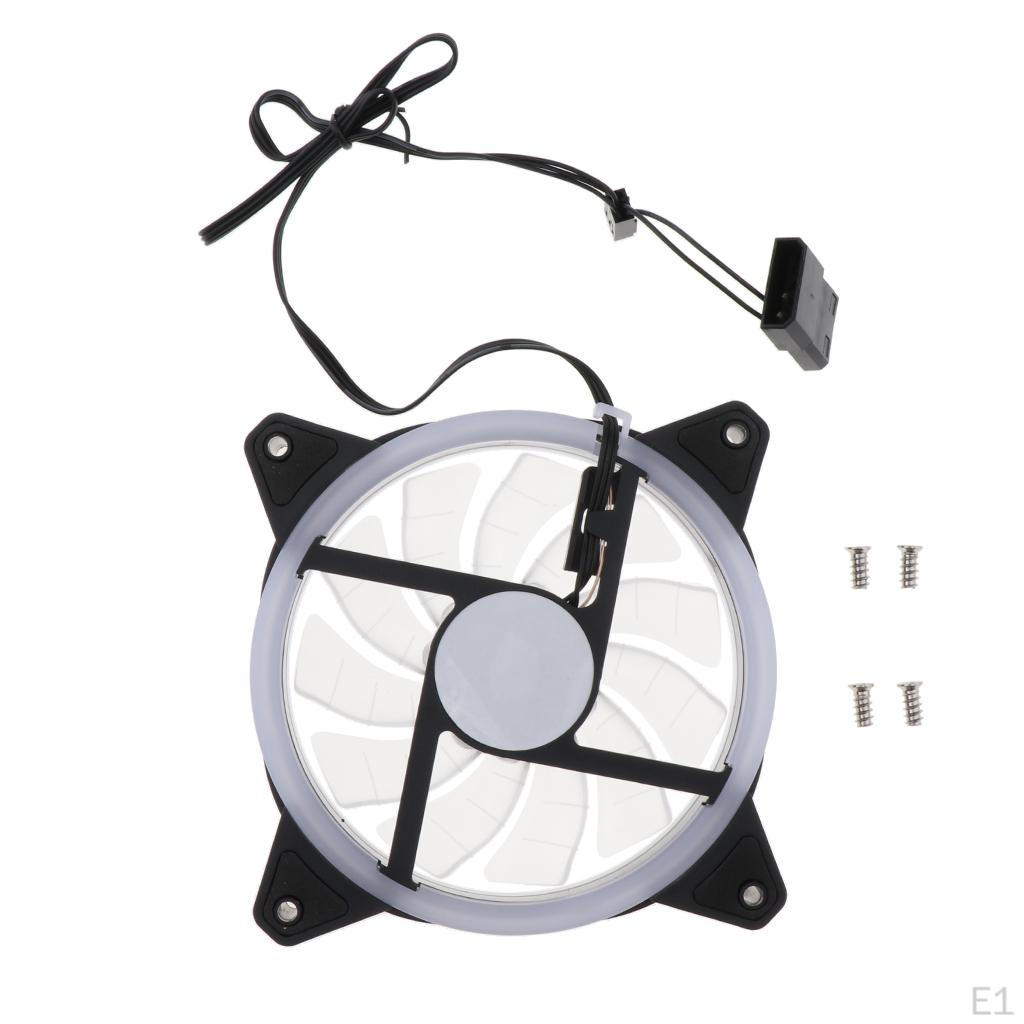 four pin 12V DC 120mm LED Computer cooler Fan with Cushions for Cases Cooling