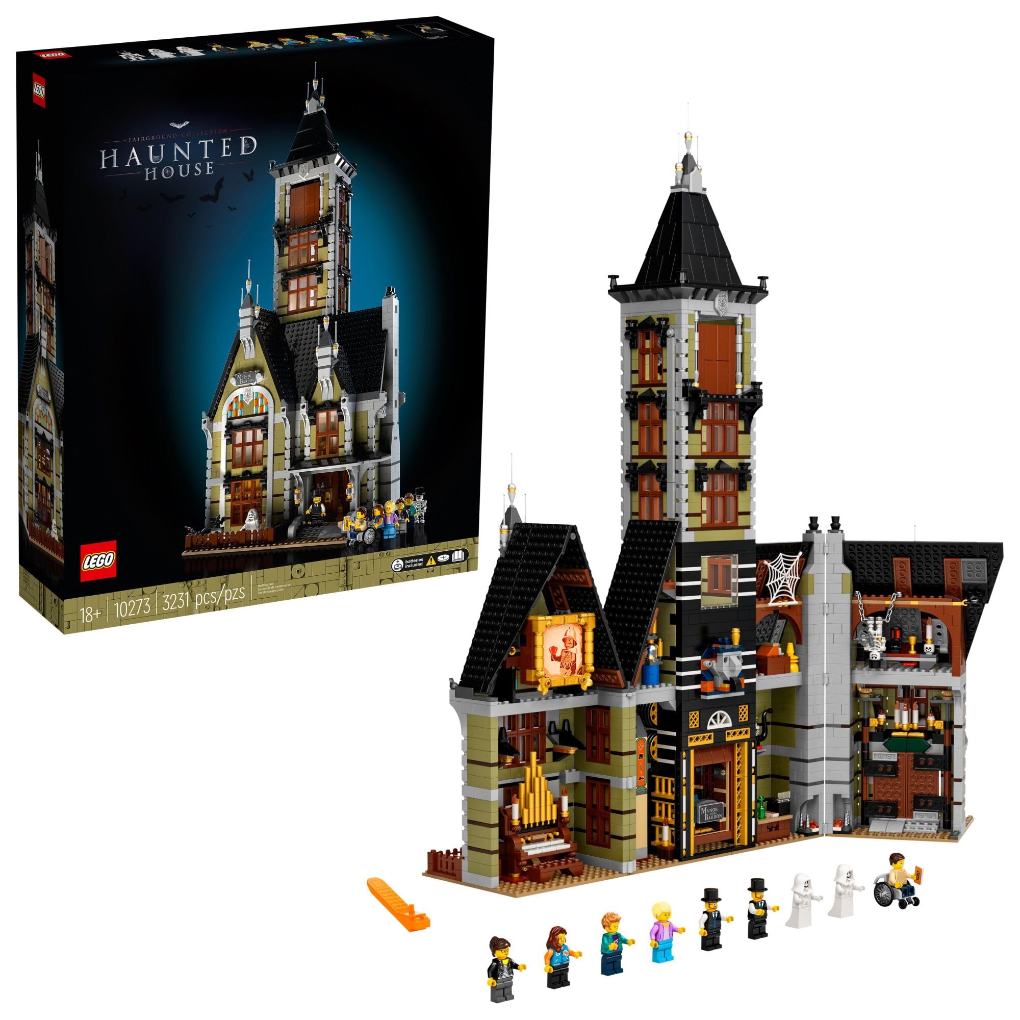 

LEGO Дом с привидениями (10273) Конструктор, Выставляемая модель Дом с привидениями и Креативный DIY-проект для взрослых, 2021 (3,231 шт.)
