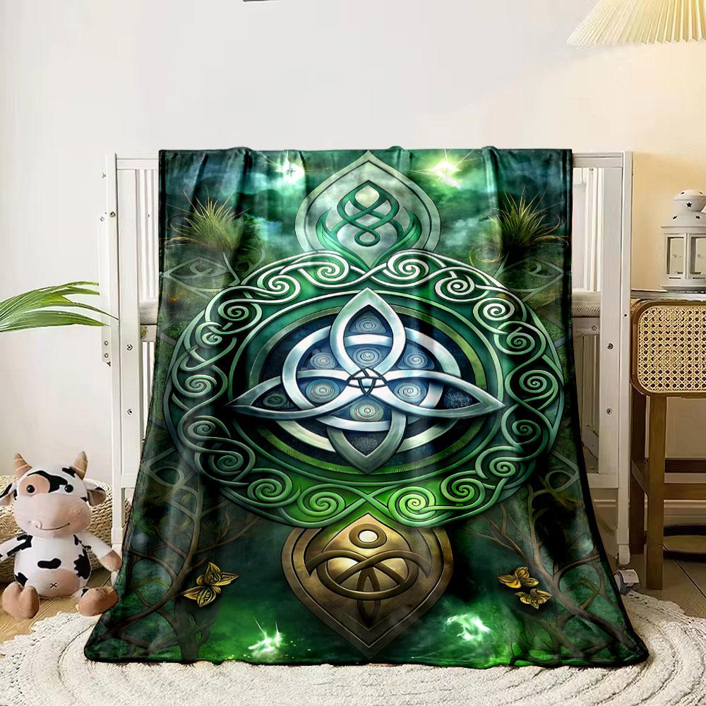 Keltisches Knotenmuster Decke Schlafzimmer Decke für Wohnzimmer Sofa Mittagspause Weicher Überwurf für Freundes Festival Geschenk