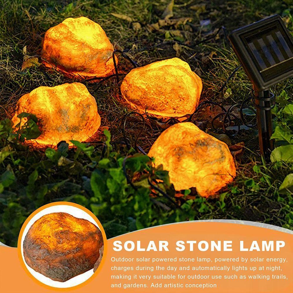 Energy Saving Solar Stone Lamp Auto on/Off Solar Lawn Lamp Waterproof Solar Landscape Light  Patio