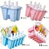 Ice Pop Mould Silicone Ice Pop Model Ice Pop Model Reusable Easy Release Ice Pop Maker (with Funnel, Brush)