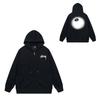 Trendy brand zipper hooded autumn and winter new letter flame pai jiu couple coat
