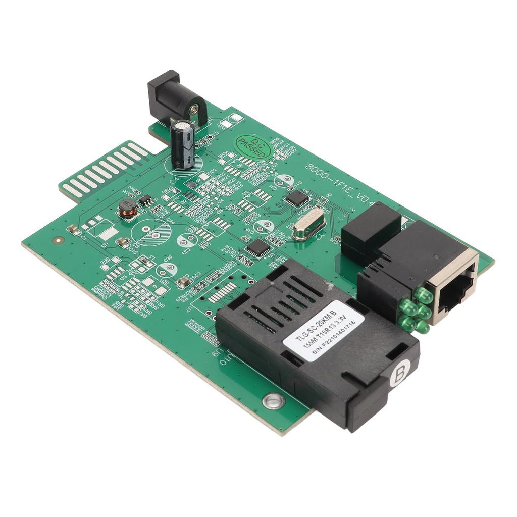 SC Fiber Ethernet Transceiver 100 Mbps Tx1550nm Rx1310nm Single Fiber Singlemode RJ 45 Port Fiber To Ethernet Converter