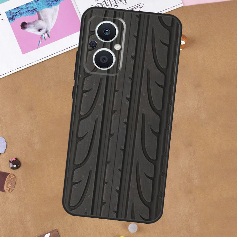 Tire Tread Wheel For OPPO Reno 7 8 Lite 10 11 12 13 14 Pro 8T 11F 12F 13F 14F OPPO Find X8 X5 X6 X9 Pro Case