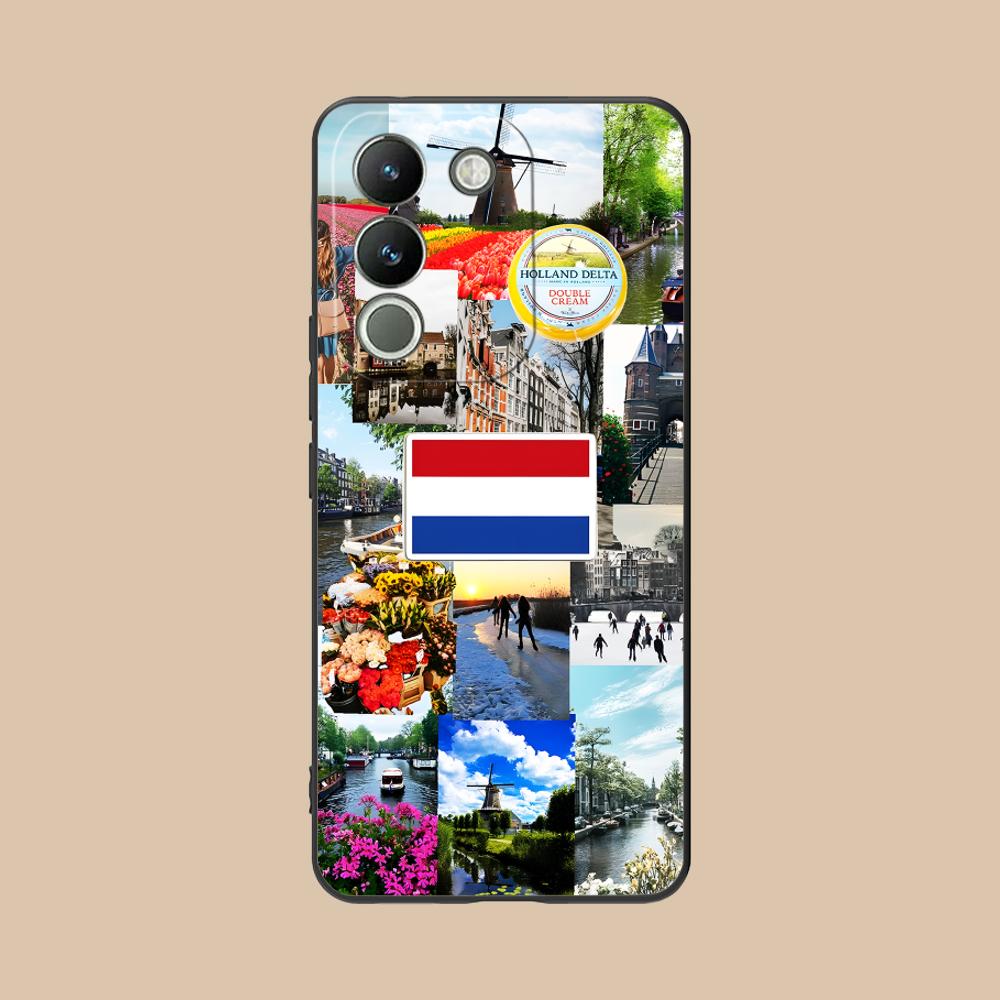 Netherland Dutch Flag TPU Mobile Phone Case for VIVO Y77 76 75 74 73 72 58 56 55 51 50 38 36 Y19 Y18 Y03 Y01 5G Colorful Cover