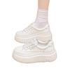 New platform women's shoes spring versatile sports casual shoes heightening lace-up lightweight lace-up board shoes