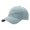 Fashionable and Versatile Letter-patterned Pure Cotton Hard-brimmed Baseball Cap Denim Blue