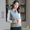 Unisex V-neck Wool Sweater Vest for Spring/Autumn Business Wear