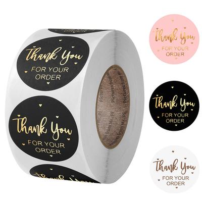 "THANK You For Your Order"Sticker For Envelope Sealing Labels Sticker Black Pink Transparent Gold Sticker Stationery Supply