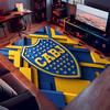 1pc Club Atlético Boca Juniors Print Area Rug - Soft,Washable Non-Slip Indoor Mat for Office Chairs,Living Room,Home Office Decorative Rug