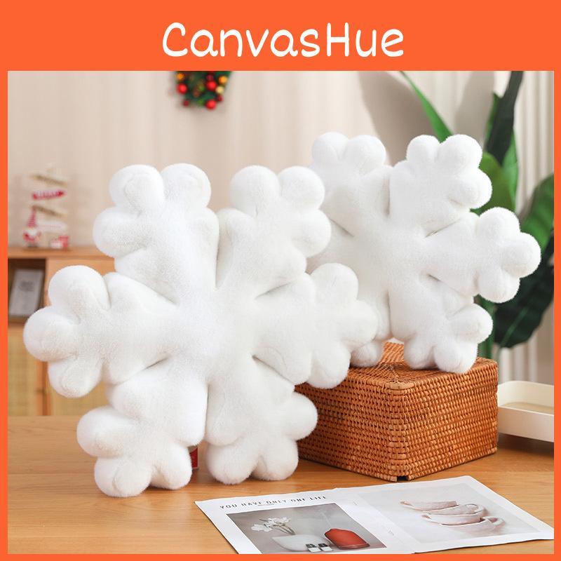White Snowflake Cartoon Plush Girl Office Nap Pillow Cushion Doll Decoration