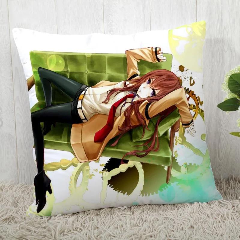 Steins Gate Pillow Cover Customize Pillow Case Modern Home Decorative Pillowcase For Living Room 45X45Cm A19.12.13