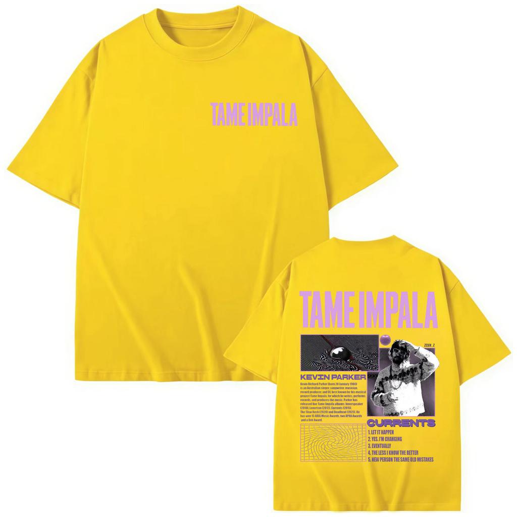 Rocková hudba Tame Impala Grafická trička Pánská Dámská Móda Vintage Krátký rukáv Tričko Letní Ležérní Bavlněná trička