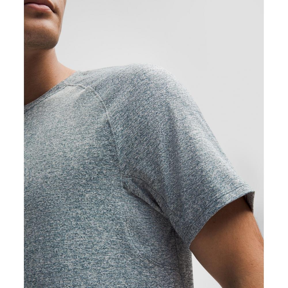 Lululemon License To Train Short Sleeve Shirt Heathered Indochine Blue