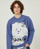 WAIKEI Sleeping Maltese Graphic Knit Blue