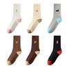 Female Autumn Lovely Embroidery Sweat Absorbing Deodorizing Antibacterial Movement Boneless in The Tube Pile Socks