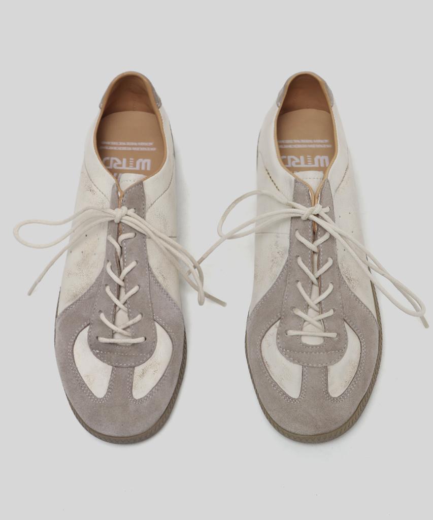 Wetheroad Wtrd3120 Ader Horse Leather German Army Sneakers Washed Grey