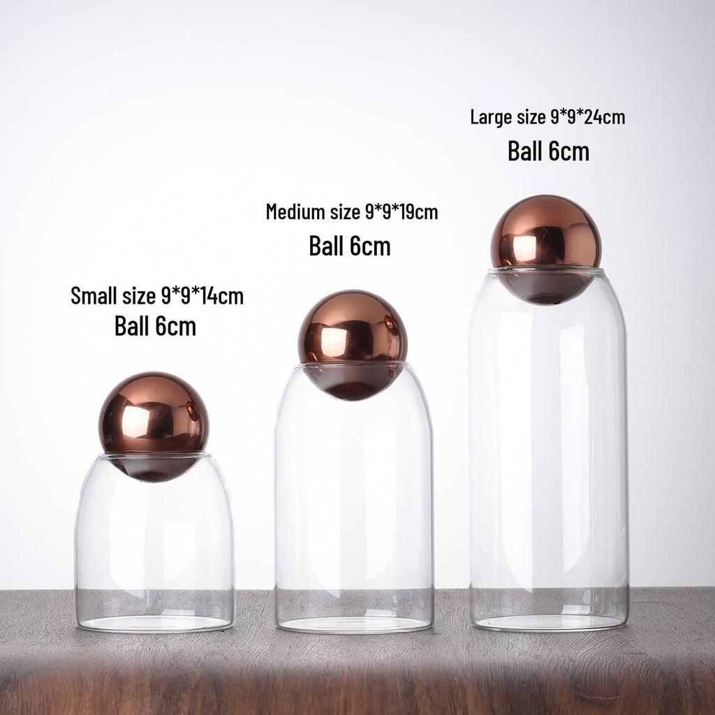 Modern Glass Coffee Bean and Tea Storage Jar with Cork Stopper