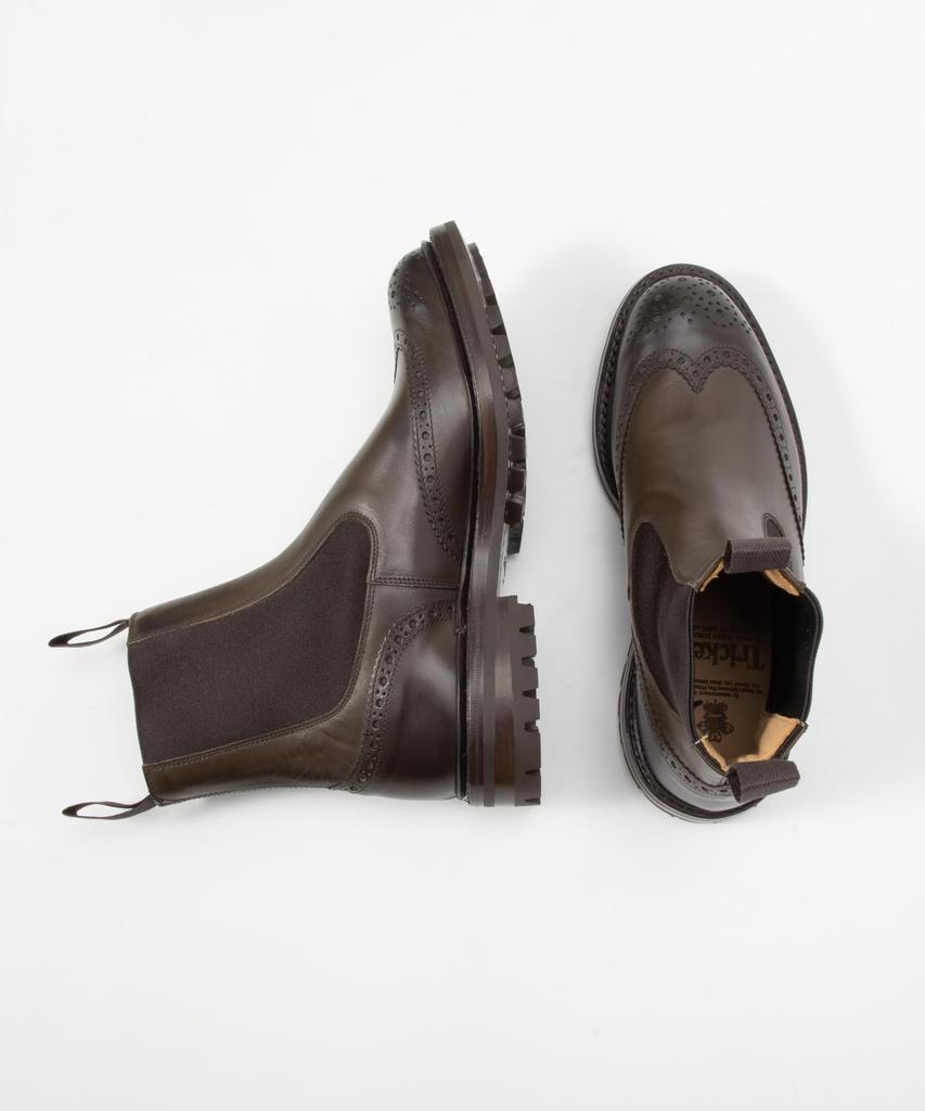 2754 Henry Epresso Burnished Commando Sole 5 Fit Boots Tricker's Men's [Used]