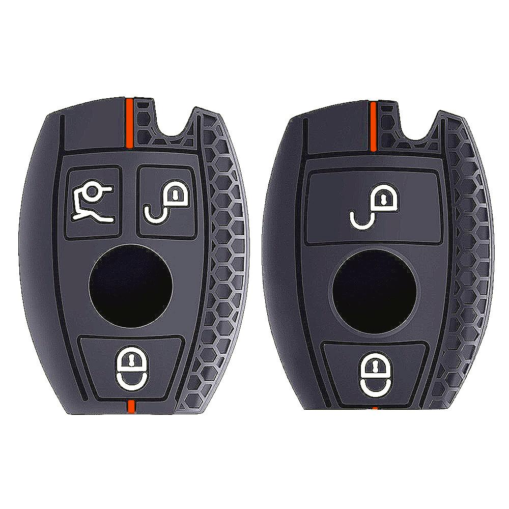 Silicone Car Key Case Cover For Mercedes Benz A B C E Class Gls Gla Glk Glc Cls Cla Amg W204 W205 W212 W463 W176 Keychain Fob