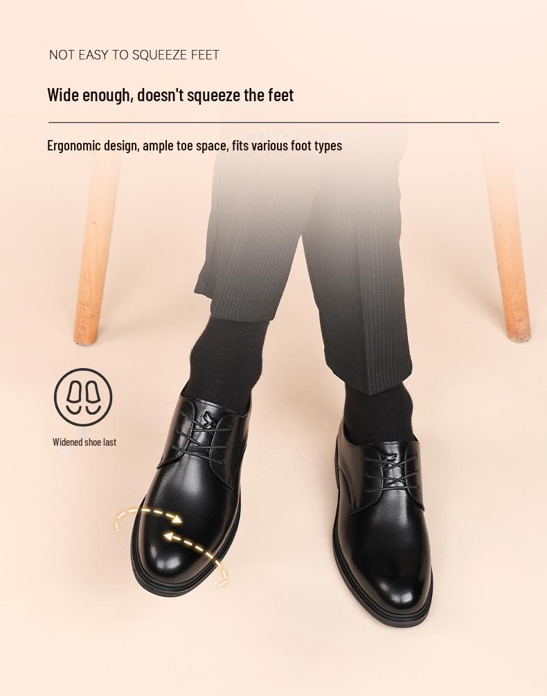 Red Dragonfly Men's 2025 Leather Derby Shoes - Genuine Leather Formal Business Suit Shoes