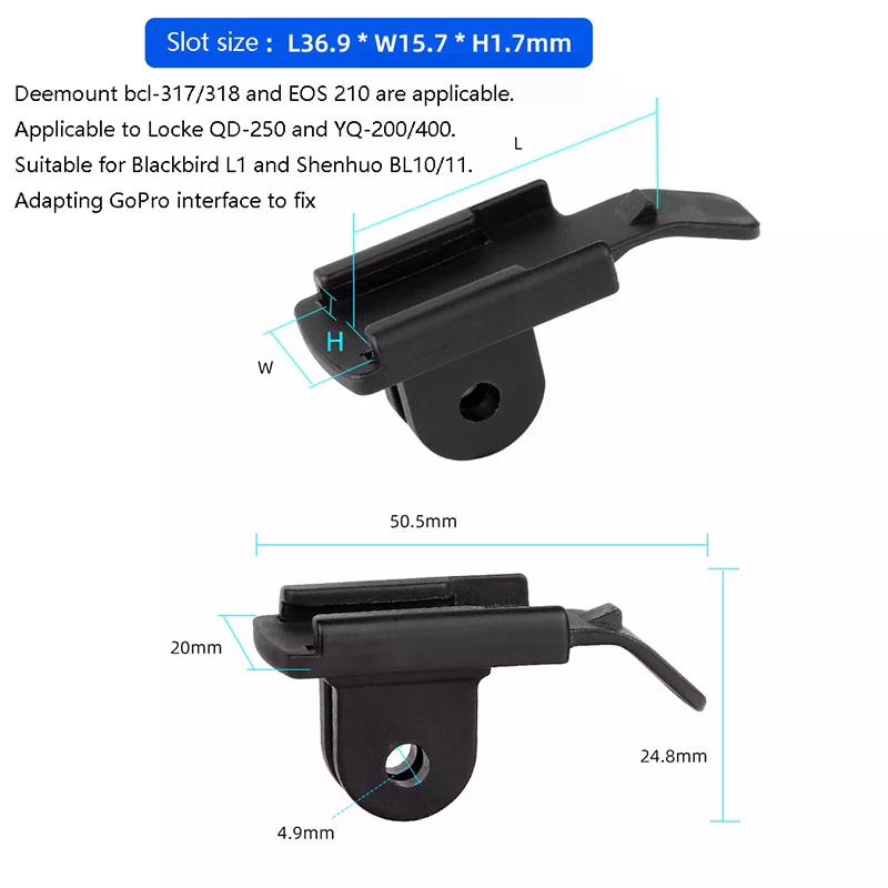 Adaptor For Headlight EOS530/520 Rockbros /Blackbird L3 Front Lamp Stand Handlebar Stem Fork Helmet Mount Fits