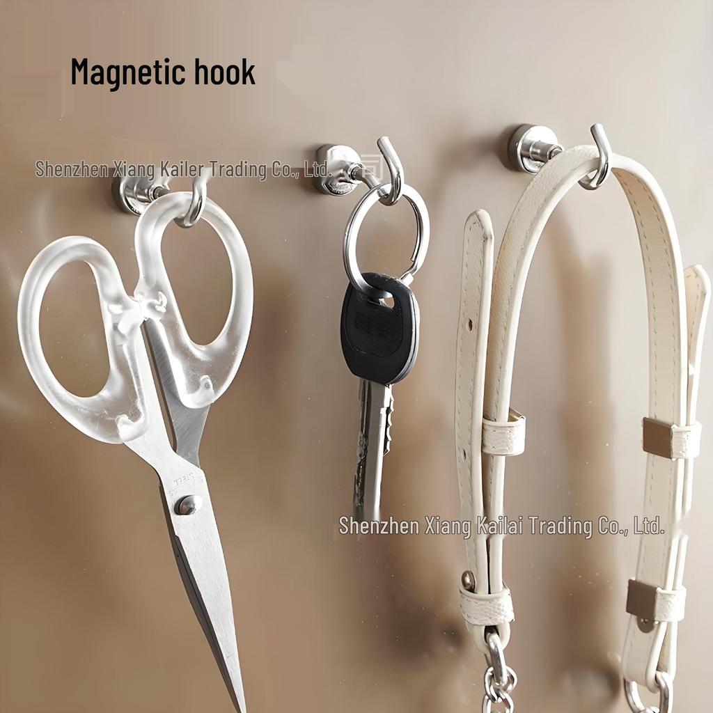 Neodymium Iron Boron Strong Magnetic Hook - Black & White Plated