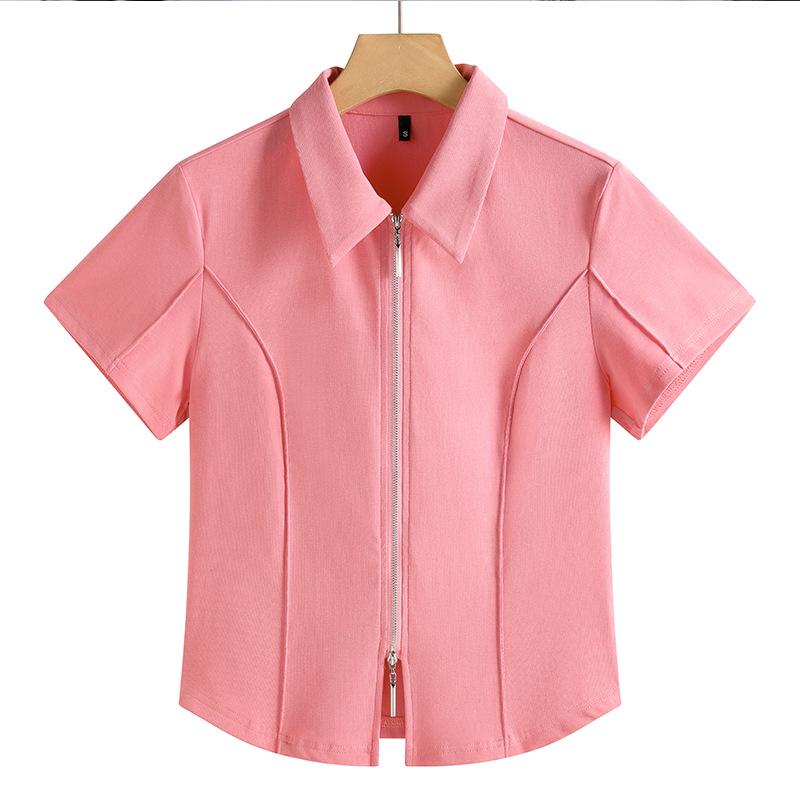 Cardigan da Donna in Cotone Slim Fit e T-shirt Casual a Maniche Corte - Stile Coreano