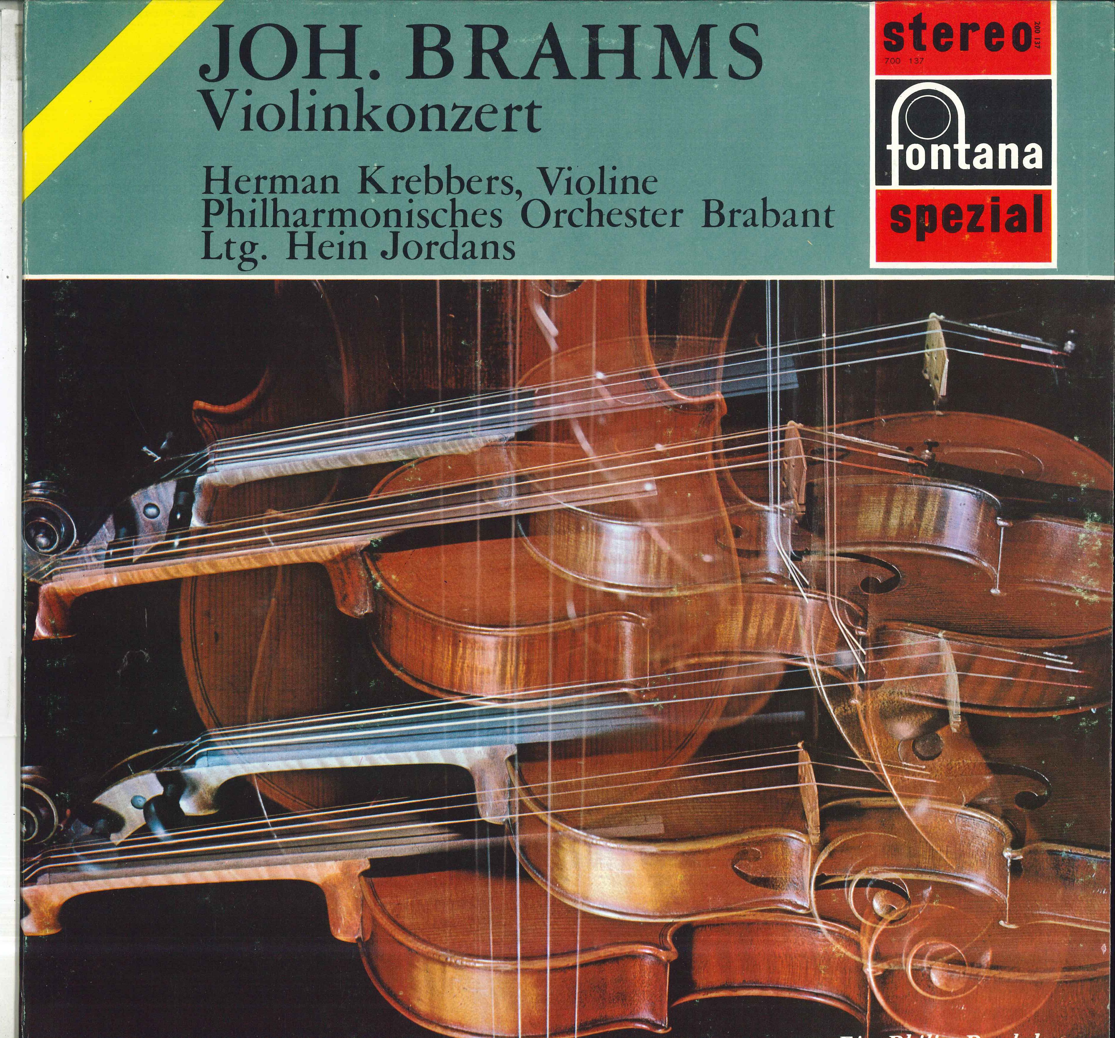

LP Record HERMAN KREBBERS HEIN JORDANS PHIL Brahms Konzert Fur Violine Und Orch 700137WGY FONTANA Germany Classical Used