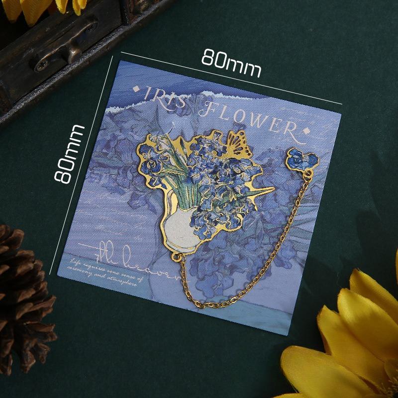 Chinese Mythological Fairy Bookmarks Beautiful Hollow Brass Bookmark Flower Fairy Bookmarks Girl‘s Stationery