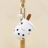 Adorable Plush Milk Tea Cup Keychain Doll Soft Cotton Stuffed Toy For Bags And Keys