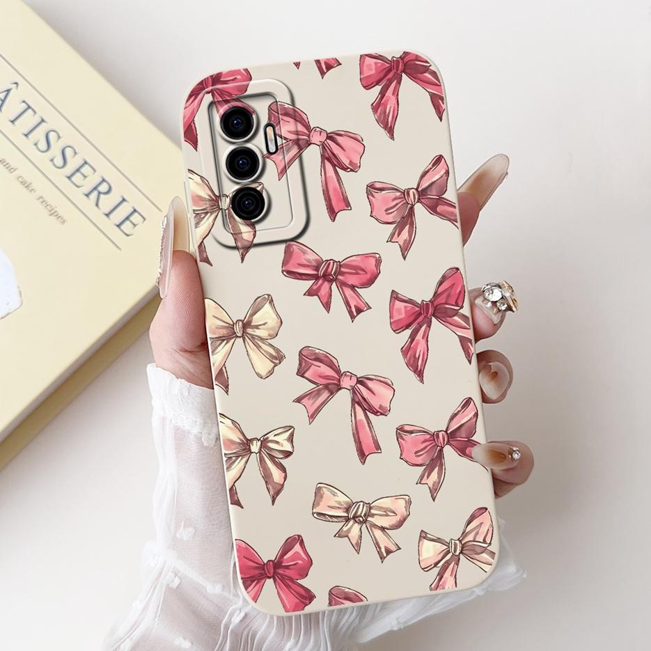 For Vivo V23e 5G Case V2126 Luxury Cat Flowers Painted Cover Soft TPU Phone Case For Vivo V23 Pro V 23 VivoV23 E Back Cover Bags