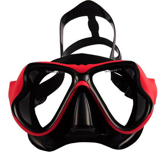 Large Frame Myopia Diving Mask with Tempered Glass and Liquid Silicone