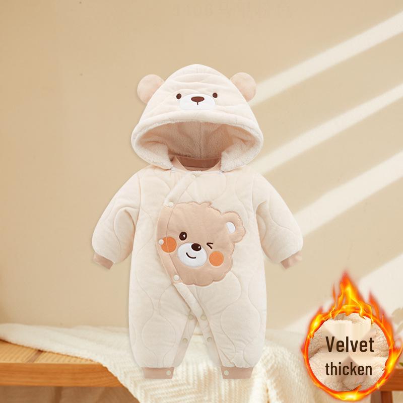 Newborn Winter Fleece Romper - Warm Harem Pajamas for Boys & Girls
