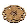6Pcs/Set Chinese Style Wooden Round Cup Mat Lotus Flower Tea Cups Coaster  Home Decoration