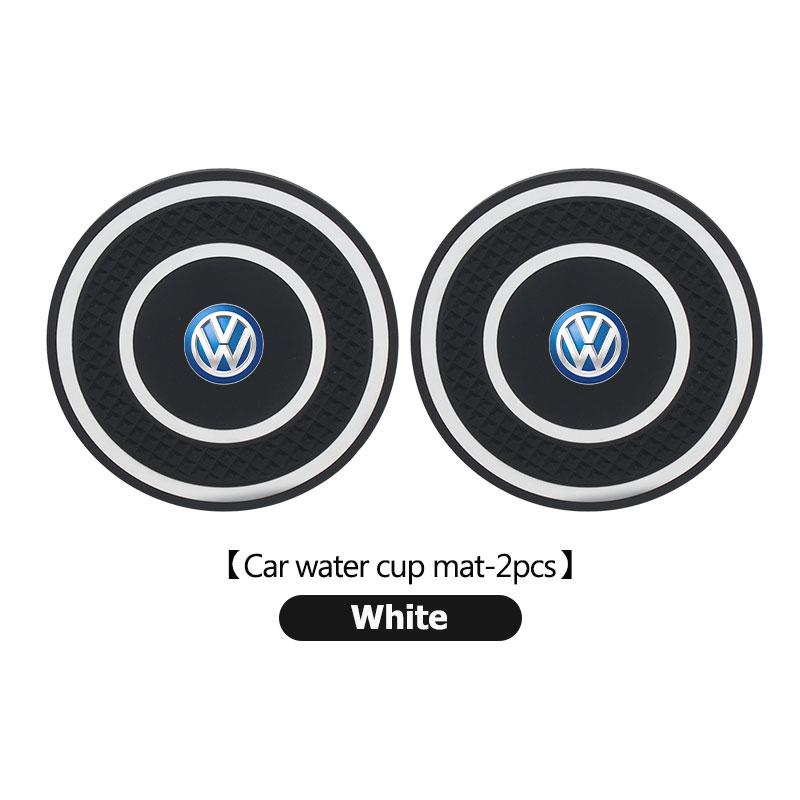 2PCS Car Coaster Water Cup Bottle Holder Anti-slip Pad Mat For Volkswagen VW Scirocco Jetta Beetle Golf 4 5 6 Passat Polo B5KD2