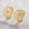 Elegant Snowflake Zircon Stud Earrings: Unique, High-End Design for Women