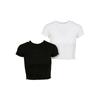 Urban Classics Womens/Ladies Ribbed Crop Top (Pack of 2)