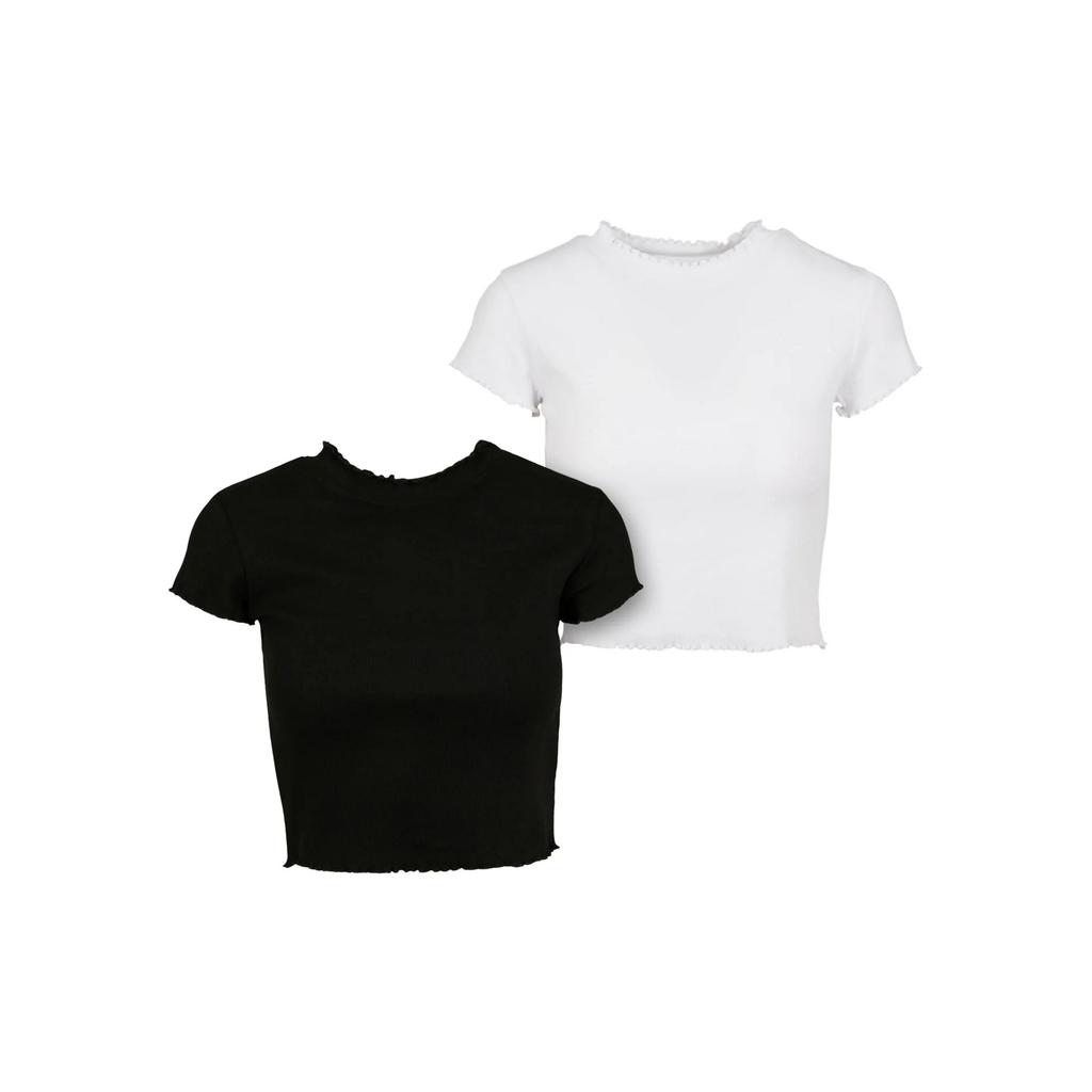 Urban Classics Womens/Ladies Ribbed Crop Top (Pack of 2)