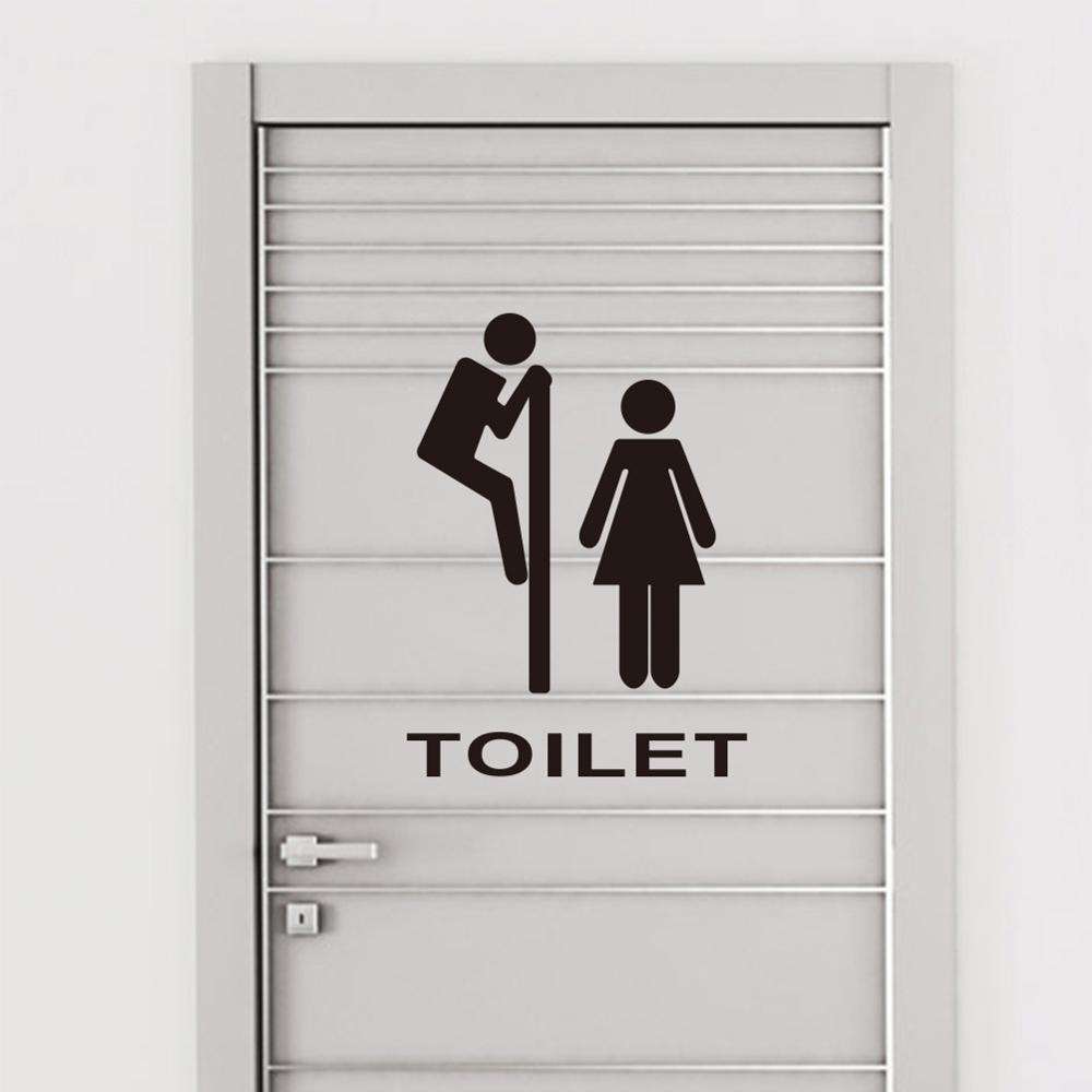 Creative Funny Pattern Toilet Wall Stickers Removable Home Decoration Art Decals Wallpaper Bathroom Waterproof Door Sticker