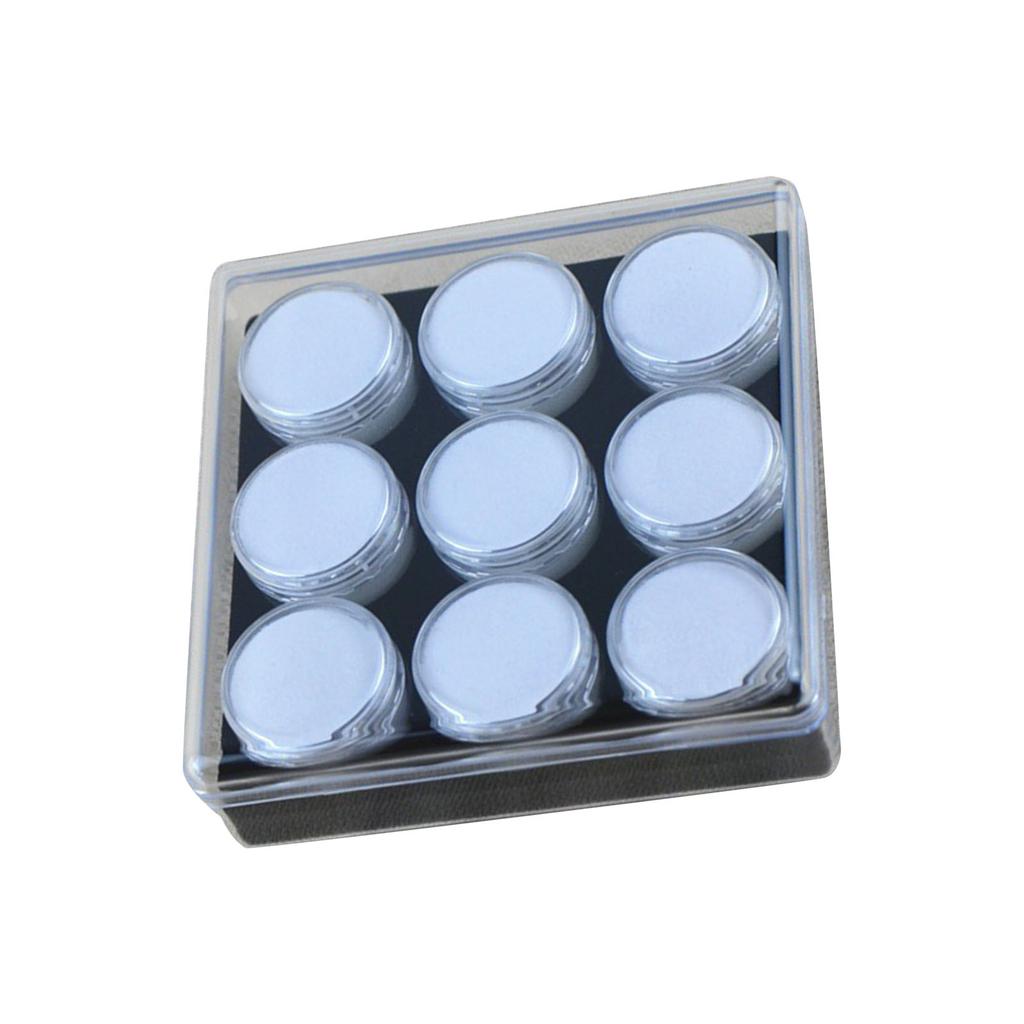 Acrylic Jewelry Display Box with 9 Slot for Gemstones Storage and Rings Showcase Featuring Clear Lid and Sponag Interior