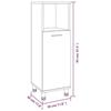 VidaXL Armoire de bain Sonoma gris 30x30x95 cm Bois d'ingénierie 815607