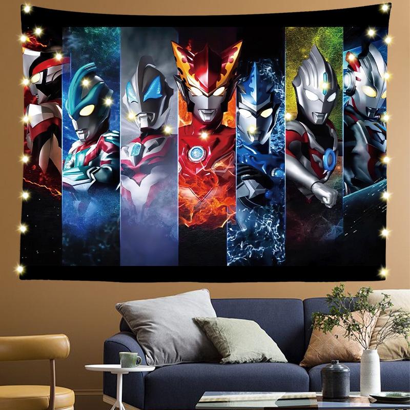 Ultraman Cartoon Wall Hanging for Children's Room Decoration Background Cloth
