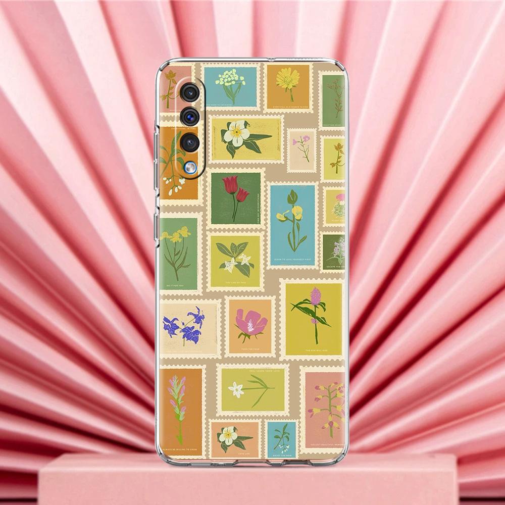 Phone Case For Samsung A56 A36 A26 A24 A16 A14 A12 A32 A50 A70 A22 A40 A34 A54 A42 A52 5G A04s A06 Cover Vintage Stamp Puzzle