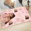 Pink Heart Ariana Grande Carpet Rug Soft Washable Antislip Home Living Room Sofa Mats Personalized Christmas Rug