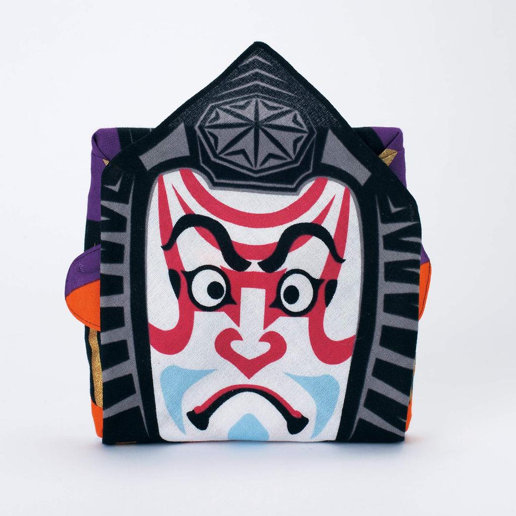 Musubi Furoshiki 48cm Fukukochae Kabuki Black (Furoshiki) 20464-106