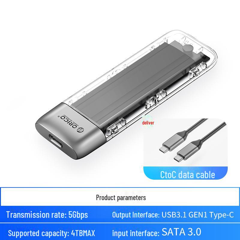 

Корпус твердотельного накопителя Orico Type-C 3.2 NVMe/SATA M.2 M.2 SATA, USB3.2GEN1-5Gbps