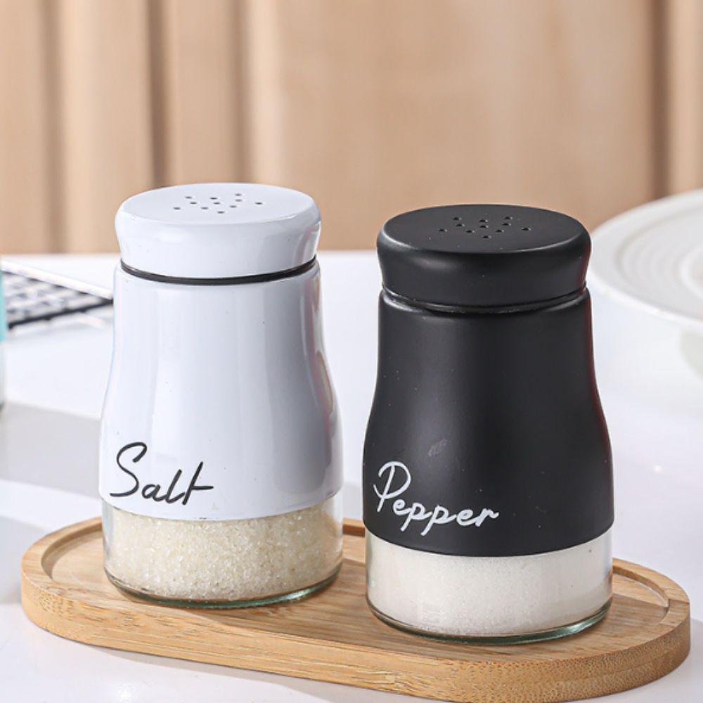 2PCS Leak-proof Salt Pepper Bottle Set Moisture-proof Salt Pepper Dispenser Seasoning Bottle Chef
