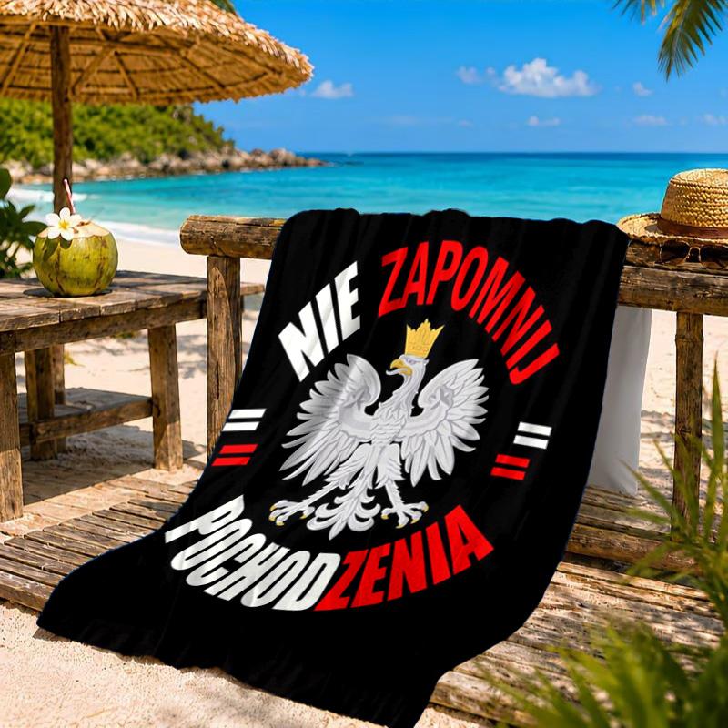 Eagle Of Poland: Symbolic Strength Beach Towel, Quick-drying, Easy To Care For, Suitable for Both Fitness and Beach Vacations,Sports Essential