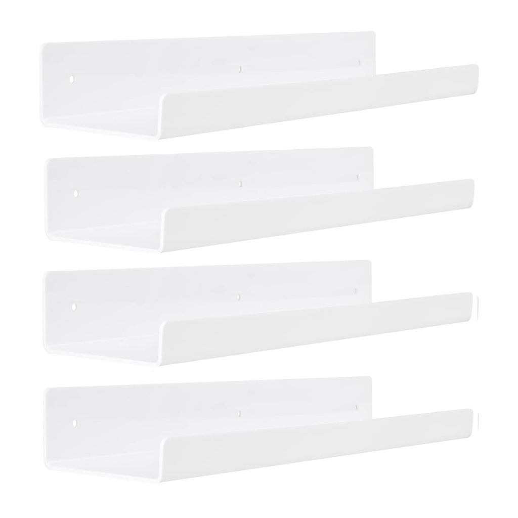 In-Stock 30cm U-Shaped Wall-Mounted Acrylic Shelf